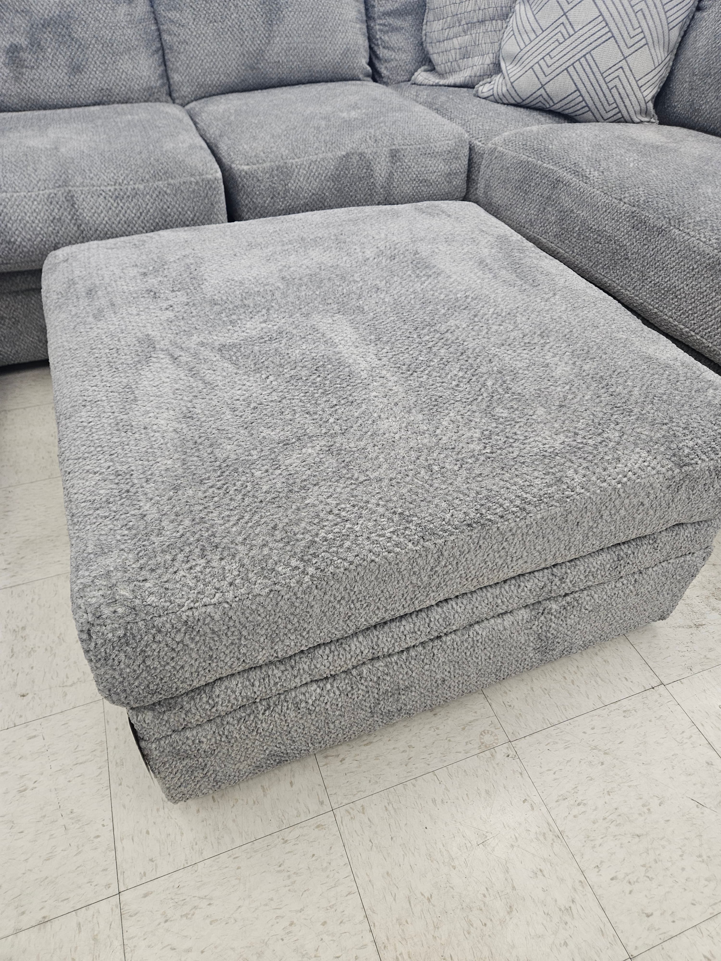 Casselbury (Cement) Ottoman With Storage 37x 37x20